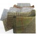 Tweed Patchwork Patches - 10 Squares Per Bundle - 23cm x 23cm